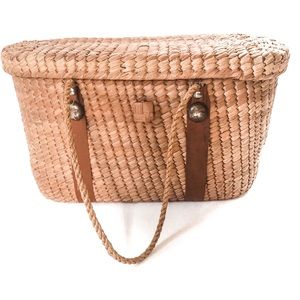 Vintage Woven Basket Bag